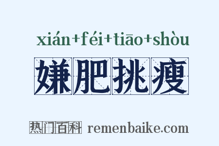 嫌肥挑瘦是什么意思的图片